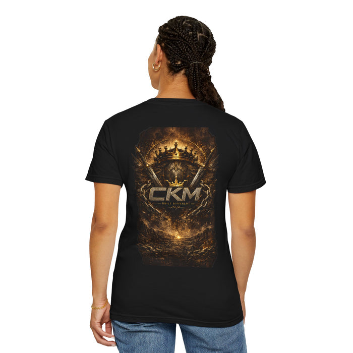 CKM Crown Graphic T‑Shirt — King Emblem Back Print