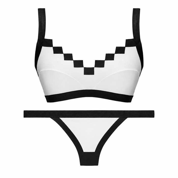 Maison Pixel Classic Pong Set with matching pixel top and panties