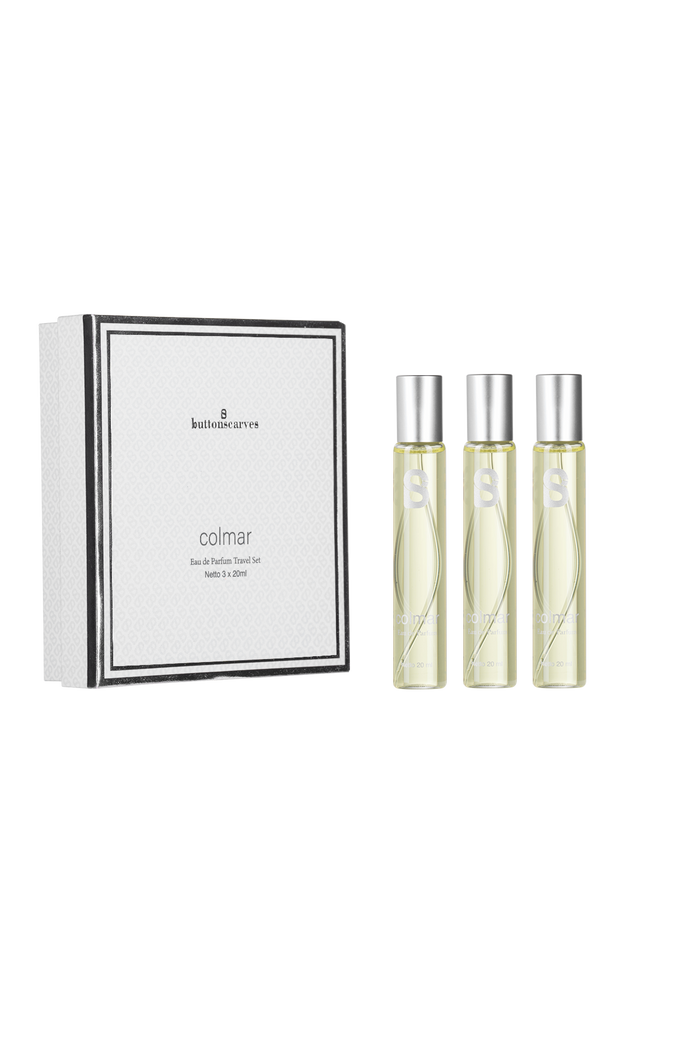 colmar eau de parfum travel set by buttonscarves beauty