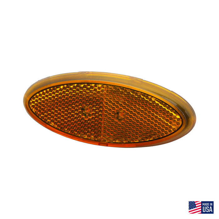 Amber LED Oval Clearance Light CMD-003-52A - Angled View | United RV Parts