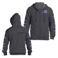 Constitution Patch Full-Zip Hoodie - Dark Heather Gray