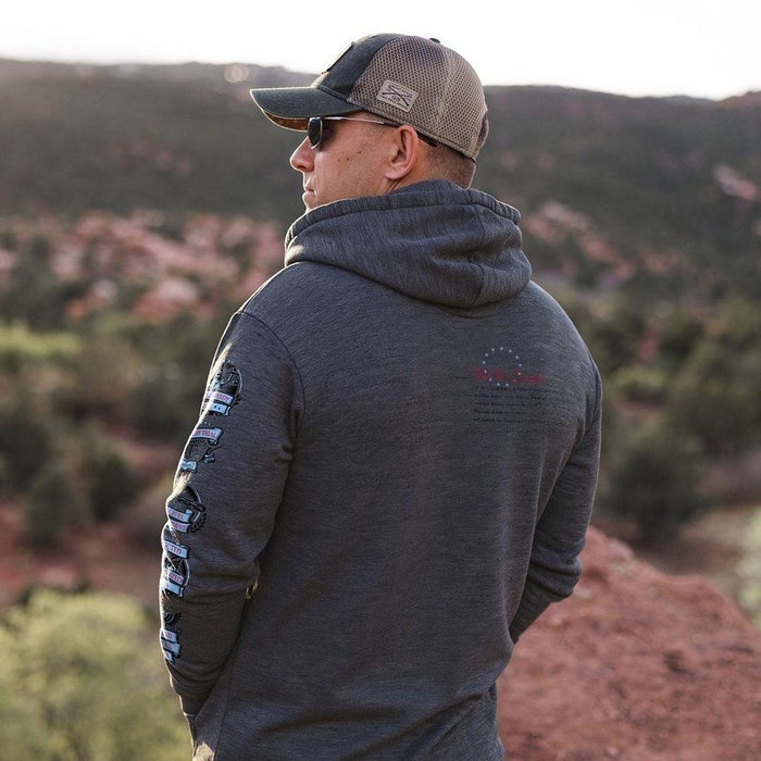 Constitution Patch Full-Zip Hoodie - Dark Heather Gray