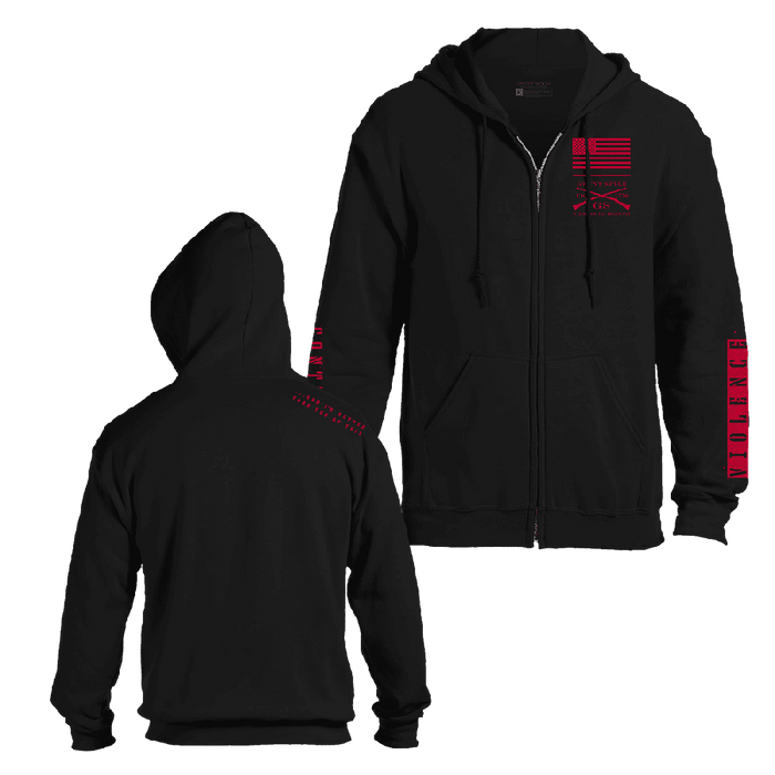 Controlled Violence Full-Zip Hoodie - Black