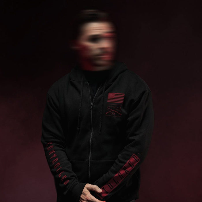 Controlled Violence Full-Zip Hoodie - Black