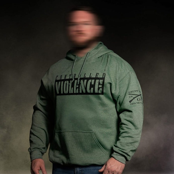 Controlled Violence Hoodie - Military Green