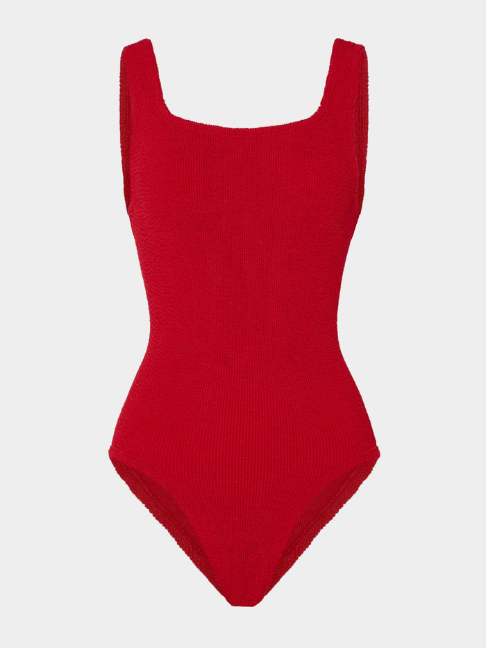 Coverage Square Neck Swim - Red