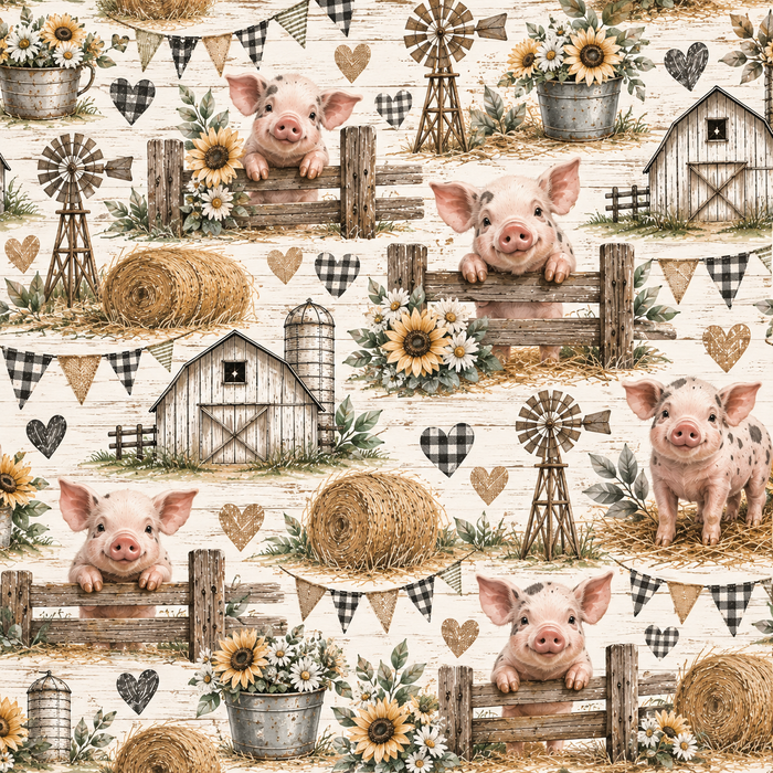 Cute Farm Pig Scrapbook Kit