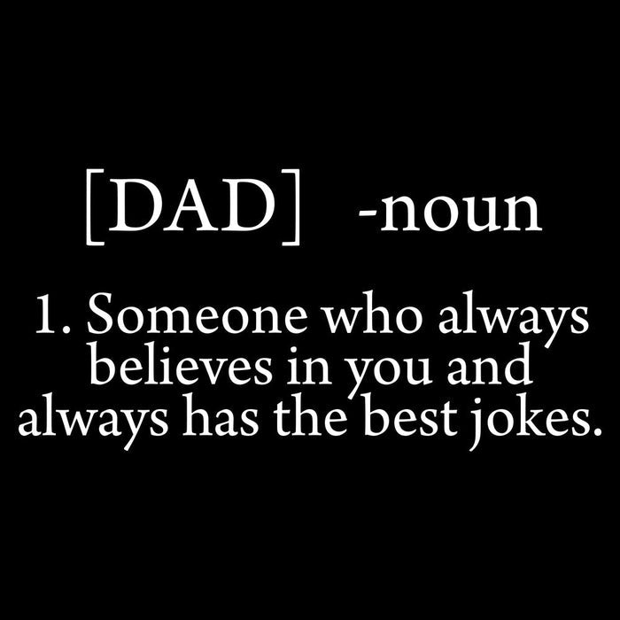 Definition of 'DAD' with a humorous description on a black background