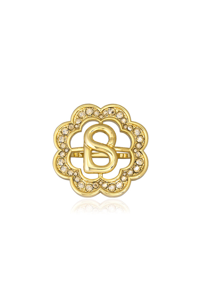 Daisy Ring Brooch - Vanilla