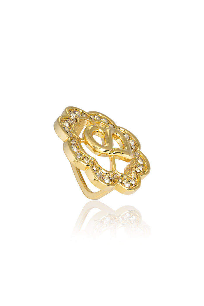 Daisy Ring Brooch - Vanilla