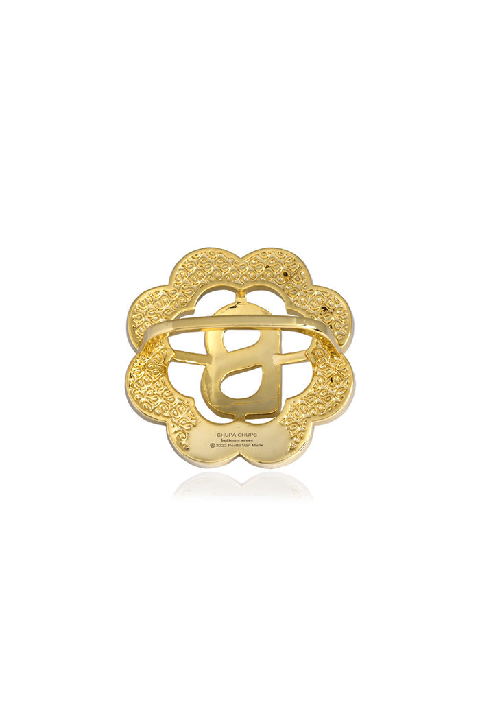Daisy Ring Brooch - Vanilla