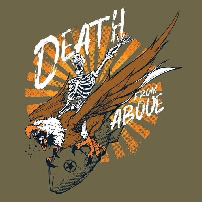 Grunt Style Death From Above 2.0 T-Shirt - Military Green artwork