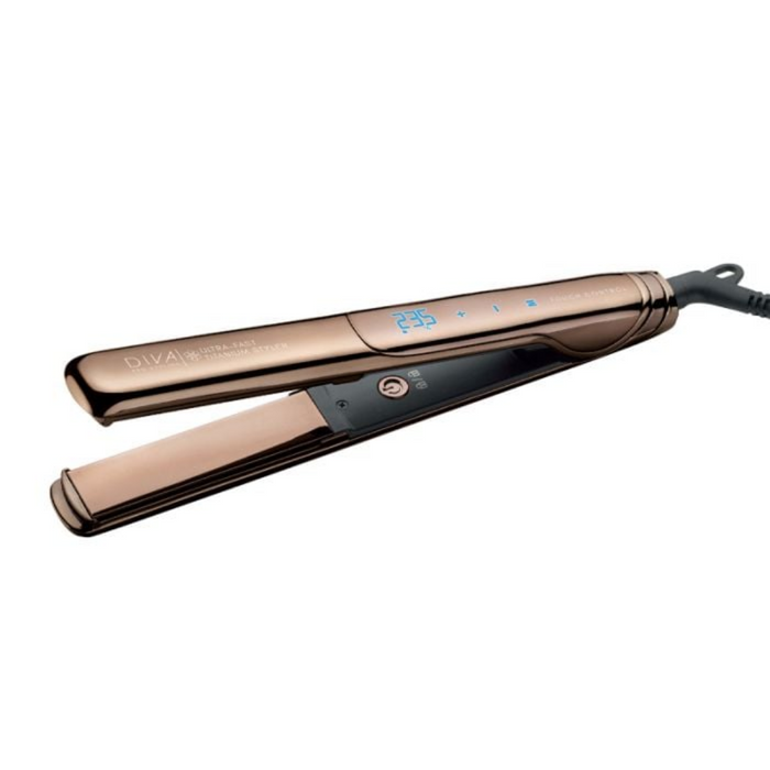 Diva Pro Ultra Fast Titanium Hair Straightener Gold