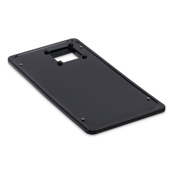 Black Dometic Mojave Furnace Access Door - Flat Lay Showing Inner Frame and Mounting Screws | United RV Parts