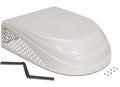 White Dometic Duo-Therm HP AC Shroud 3310710.003 with Mounting Hardware - Angled View | United RV Parts