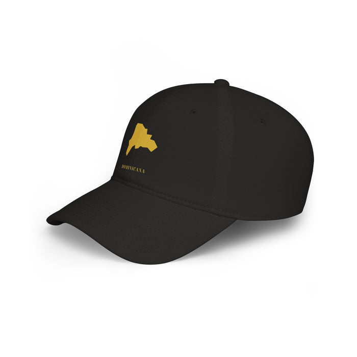 Dominicana Gold Map Baseball Cap — Dominican Republic Pride Low Profile Hat