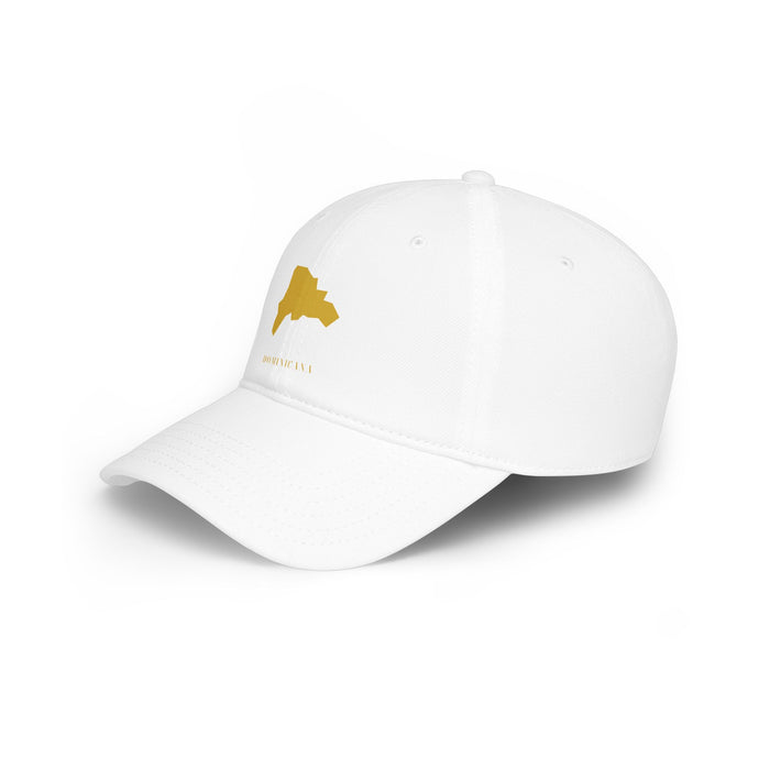 Dominicana Gold Map Baseball Cap — Dominican Republic Pride Low Profile Hat