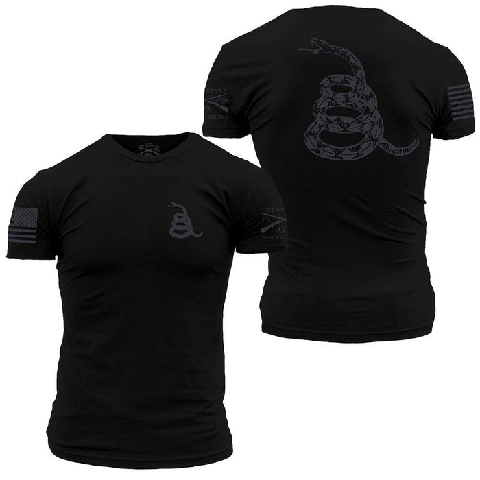 Don't Tread on Me Black Tee  | Grunt Style