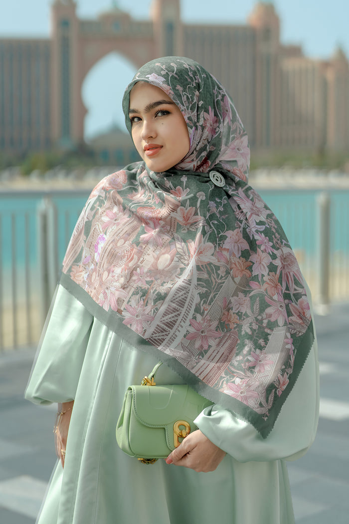 Dubai Voile Square - Jade