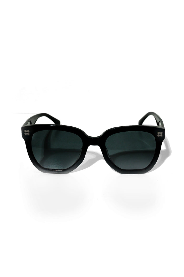 Emilie Sunglasses - Black/Dark Green