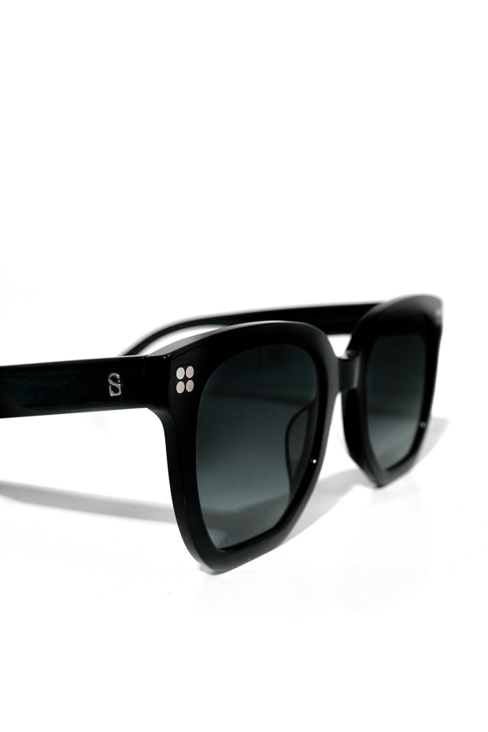Emilie Sunglasses - Black/Dark Green