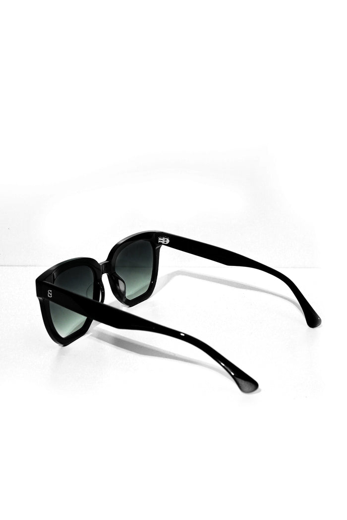 Emilie Sunglasses - Black/Dark Green