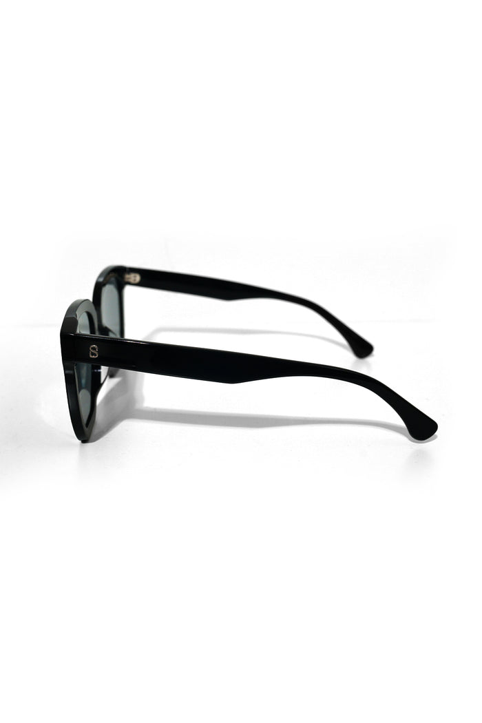Emilie Sunglasses - Black/Dark Green