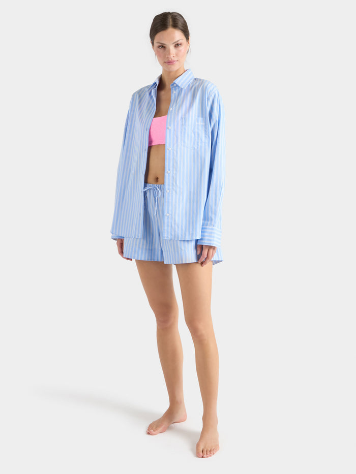 Essential Shirt -  Stripe Cornflower