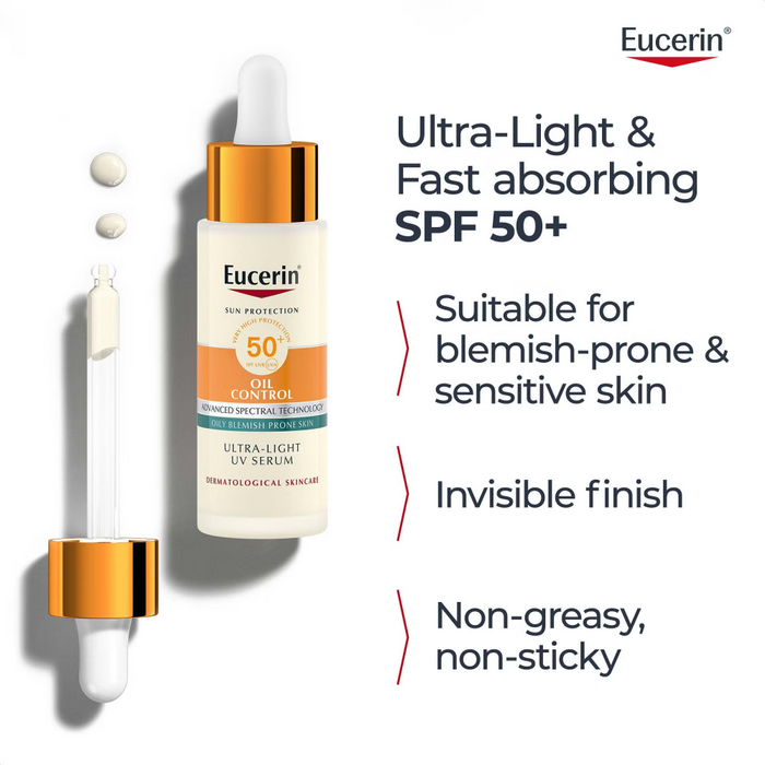 Eucerin Sun Oil Control Ultra Light UV Daily Face Serum SPF50+ 30ml
