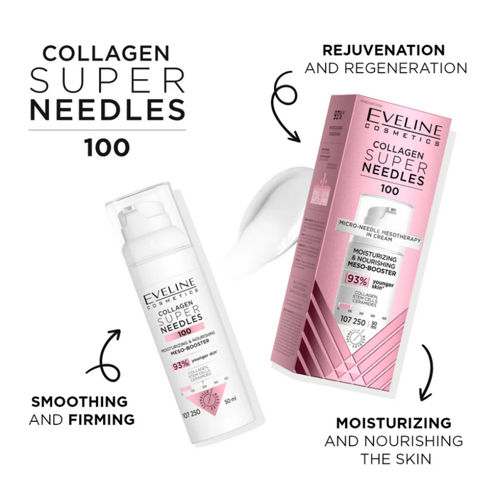 Eveline Cosmetics Collagen Super Needles 100 Moisturising & Nourishing Meso-Booster 50ml