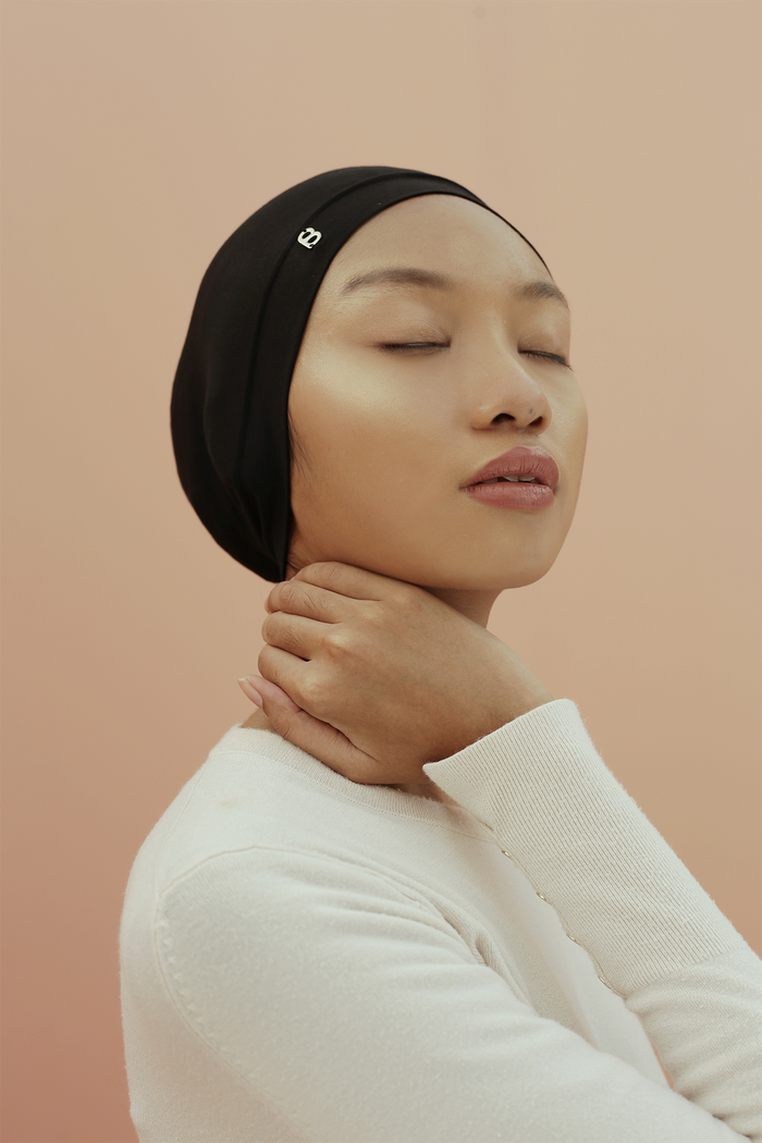 everyday cap inner in truffle by buttonscarves side view