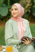 everyday jersey slip-on scarf in blush by buttonscarves