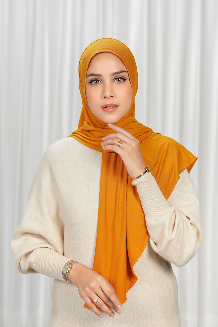 everyday jersey slip-on scarf in ginger by buttonscarves