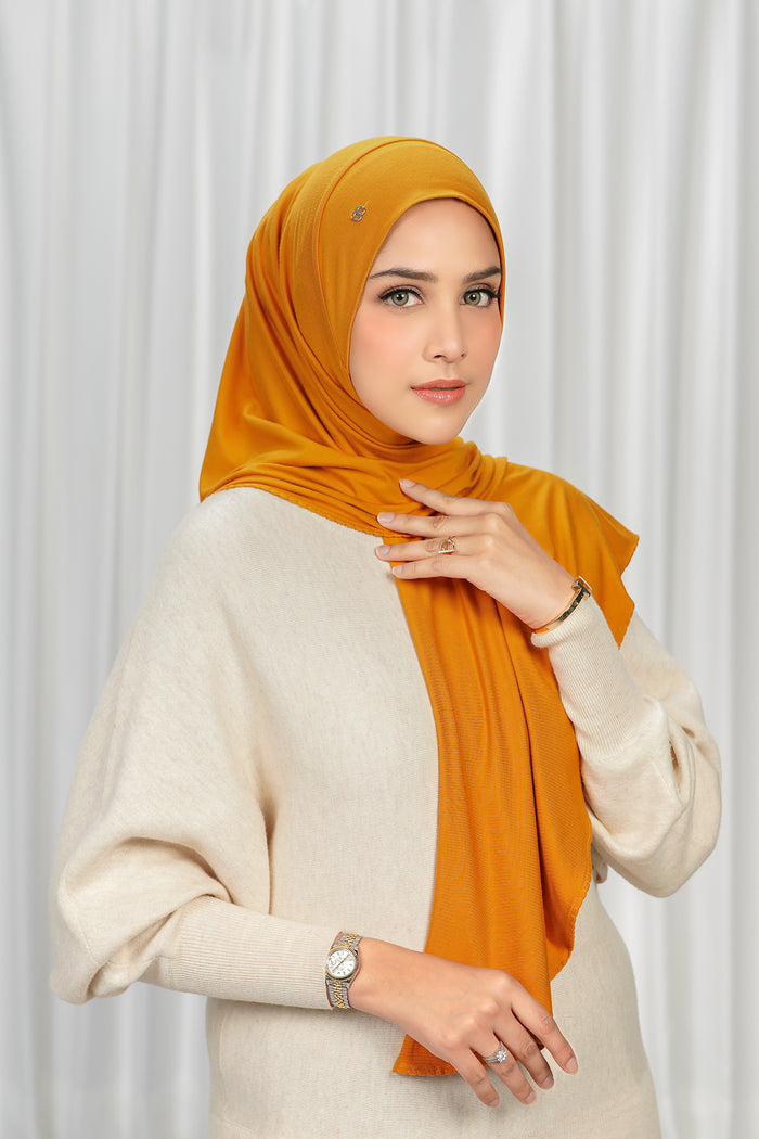 everyday jersey slip-on scarf in ginger by buttonscarves