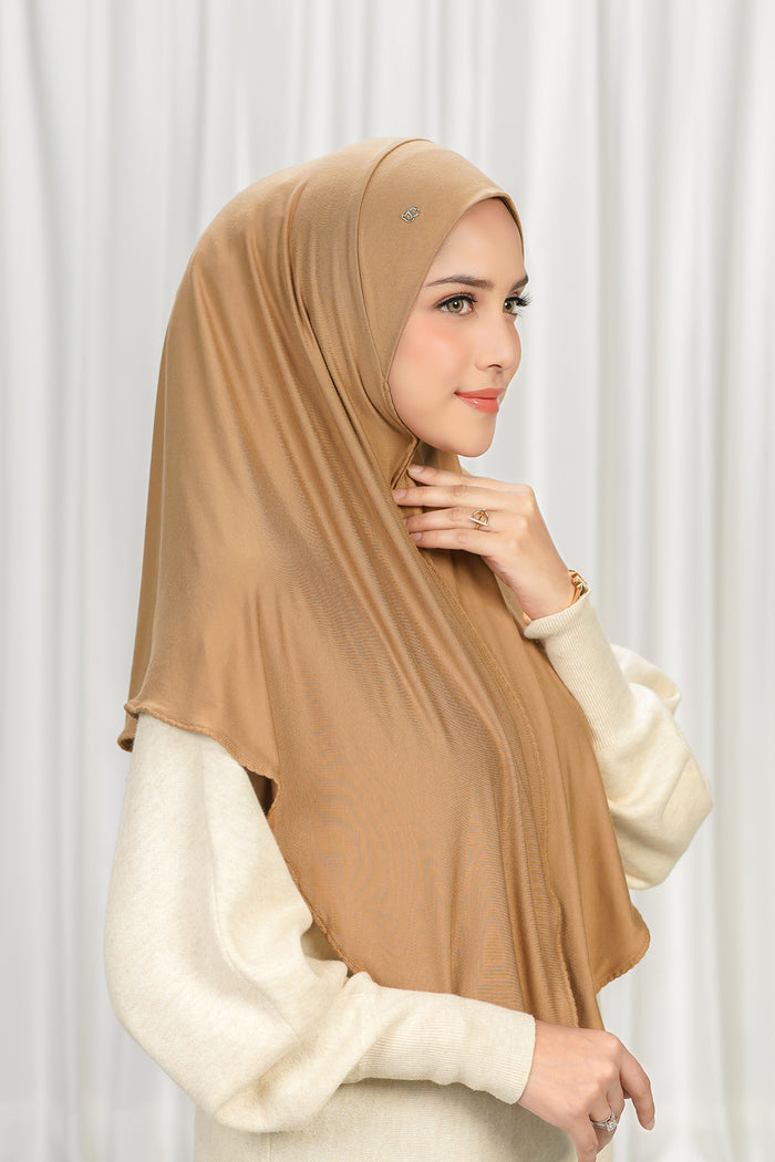 everyday jersey slip-on scarf in mocha by buttonscarves