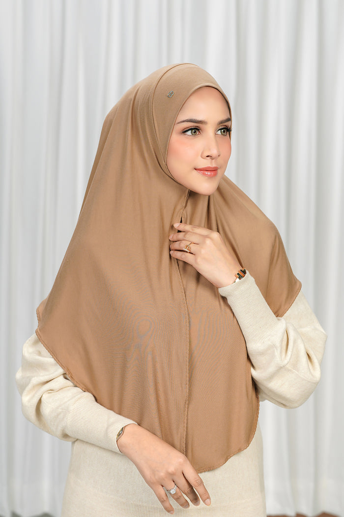 everyday jersey slip-on scarf in mocha by buttonscarves