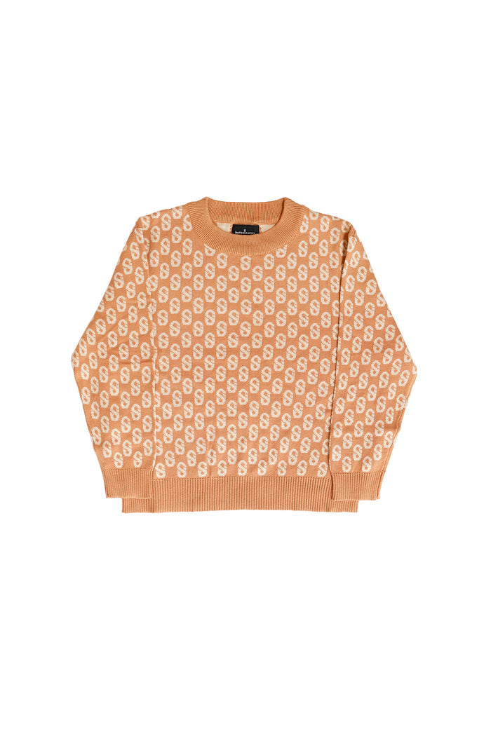 Everyday Kids Monogram Sweater - Chestnut
