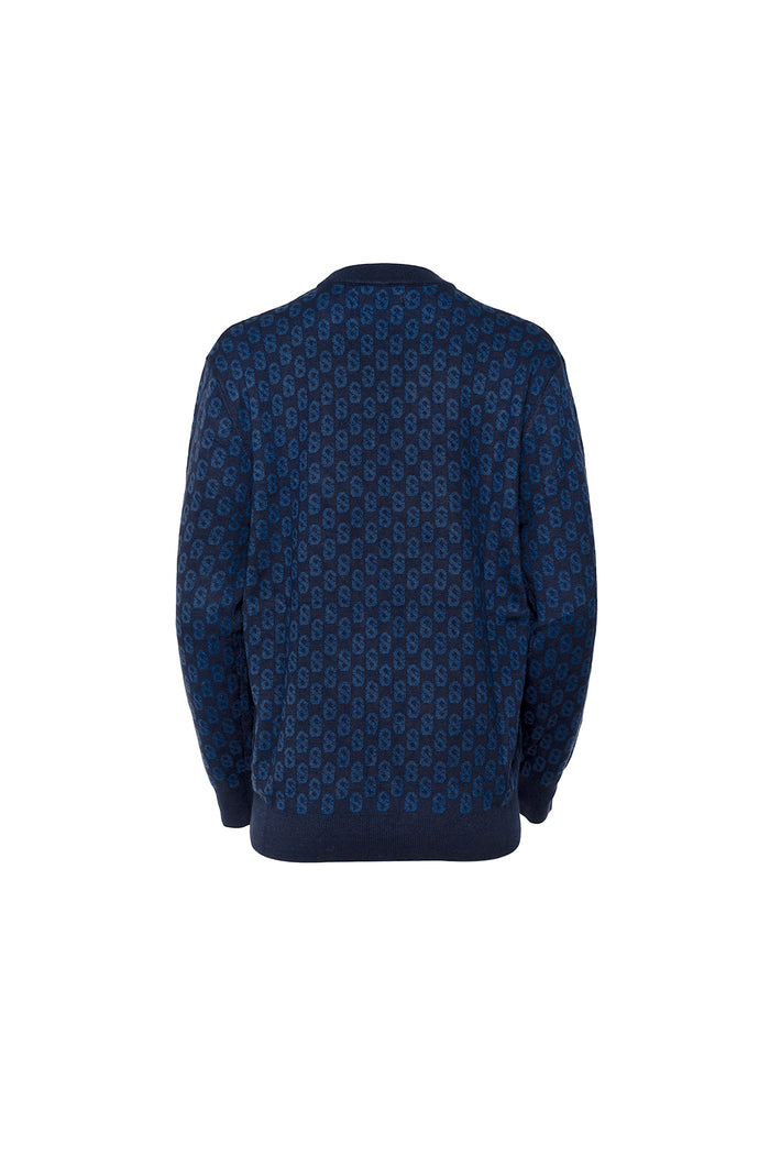 Everyday Monogram Sweater - Classic Blue
