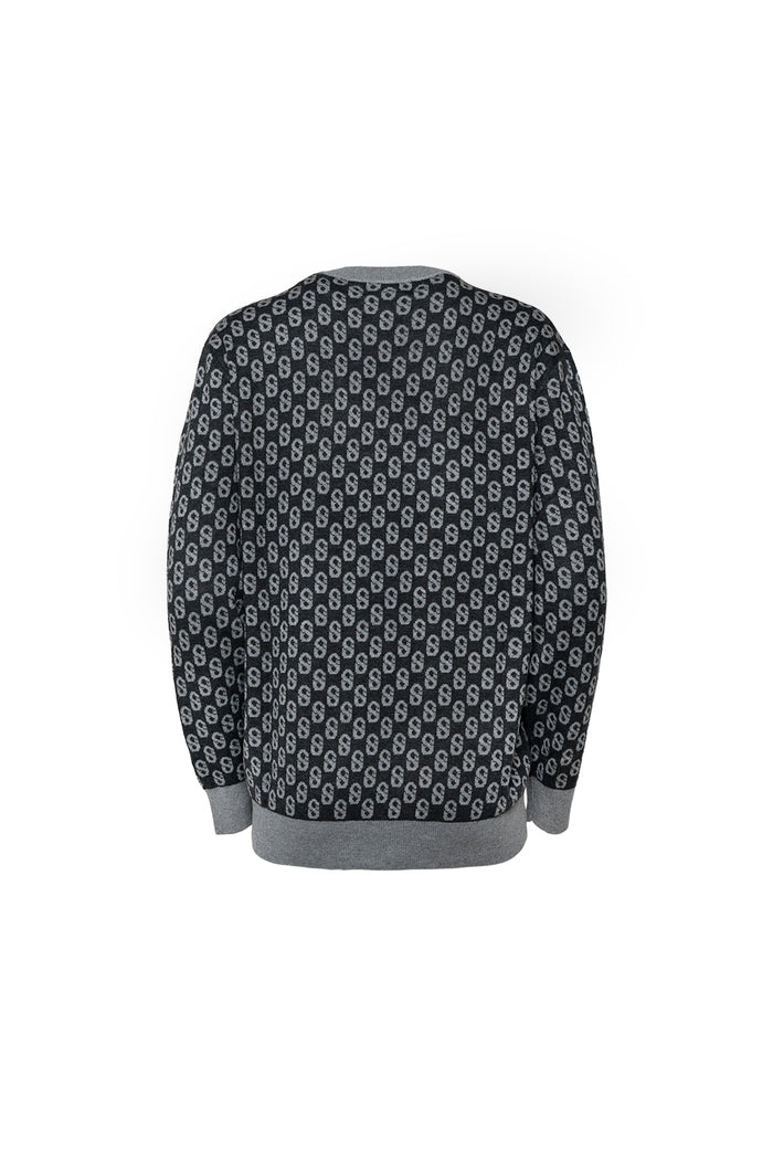 Everyday Monogram Sweater - Metal Gray