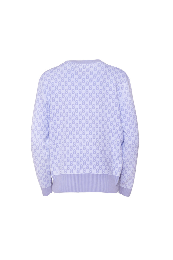 Everyday Monogram Sweater - Purple Heart