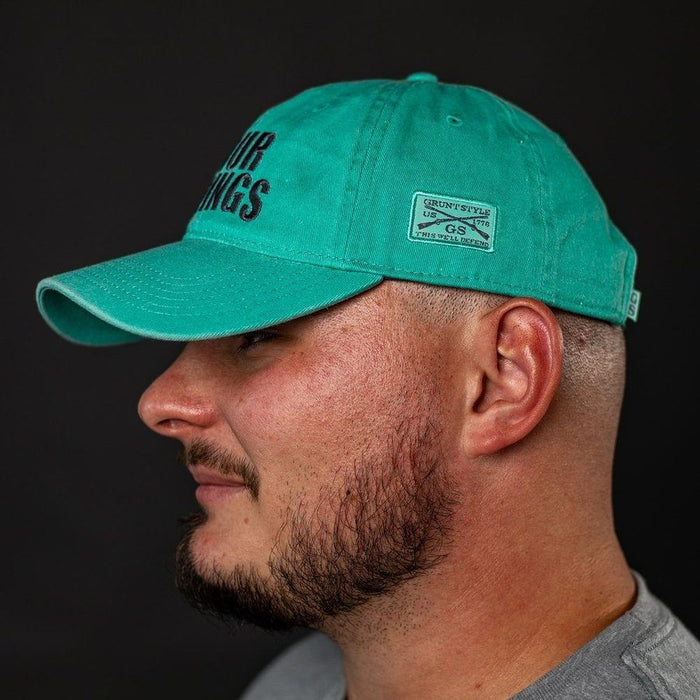 Grunt Style F*ck Your Feelings Dad Hat - Aqua