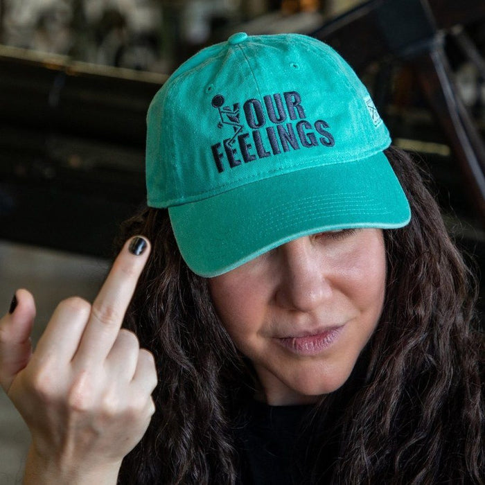 Grunt Style F*ck Your Feelings Dad Hat - Aqua