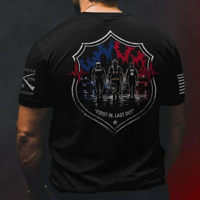 First In, Last Out T-Shirt - Black
