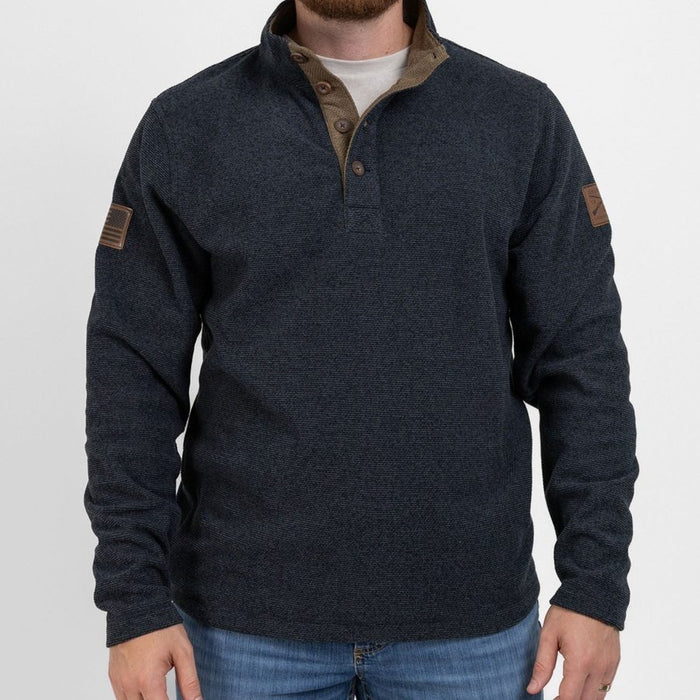 Grunt Style Fleece Henley - Black