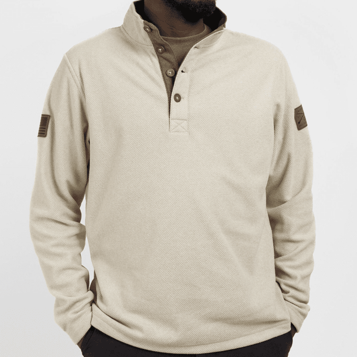 Grunt Style Fleece Henley - Sand
