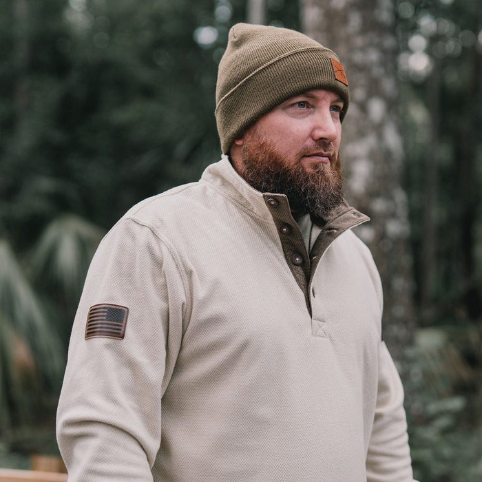 Fleece Henley - Sand