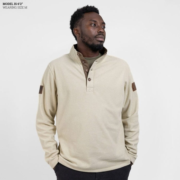 Grunt Style Fleece Henley - Sand