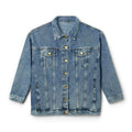 Floral Crown Roses Back Print Women Denim Jacket