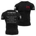 Black short-sleeve T-shirt shown from both front and back on a white background. The front has a Tennessee state flag patch on the left chest and white sleeve graphics.