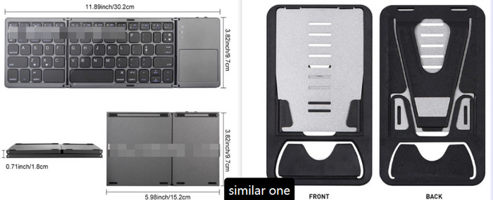 Folding Mini Wireless Bluetooth Keyboard